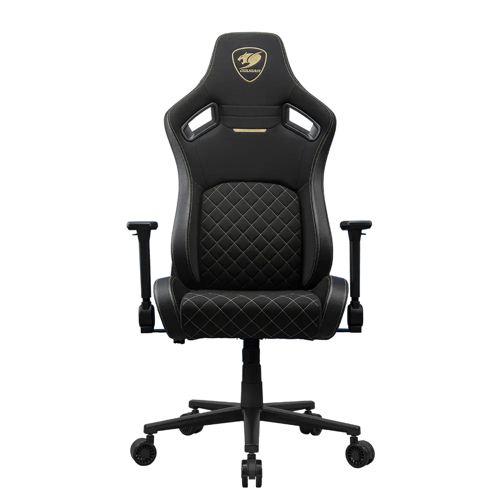 Scaun Gaming Cougar Defensor PU Piele,Țesătură Gold F