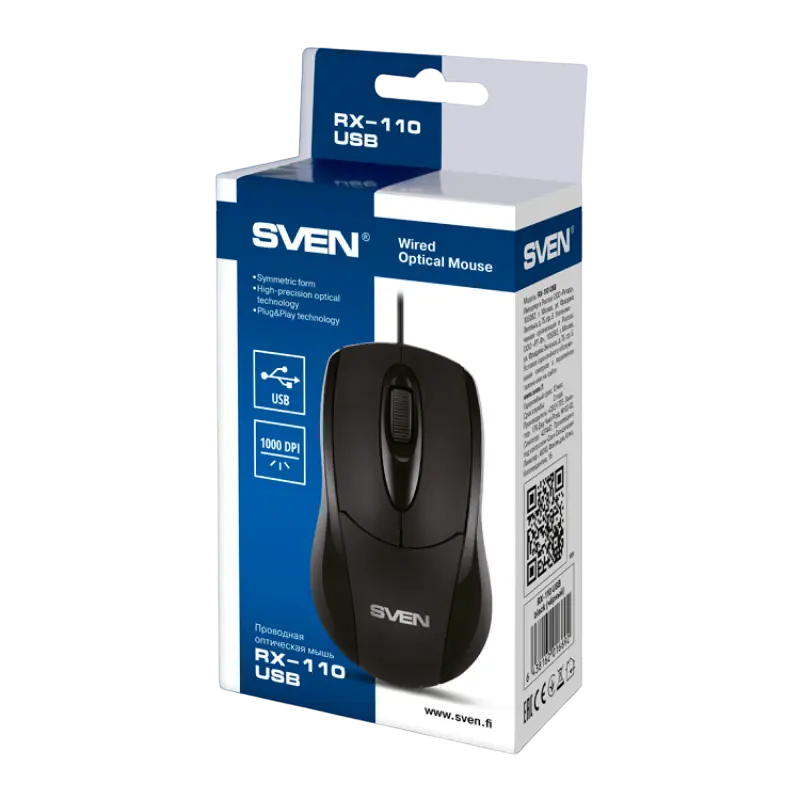 Мышь SVEN RX-110 Проводное Чёрный