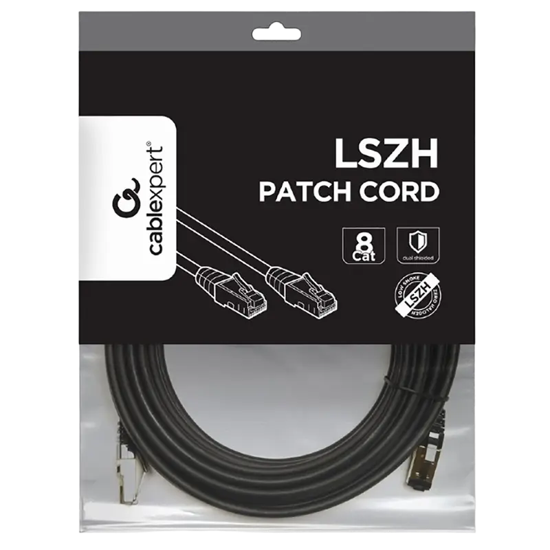 Патч-корд Cablexpert PP8-LSZHCU-BK-10M Черный