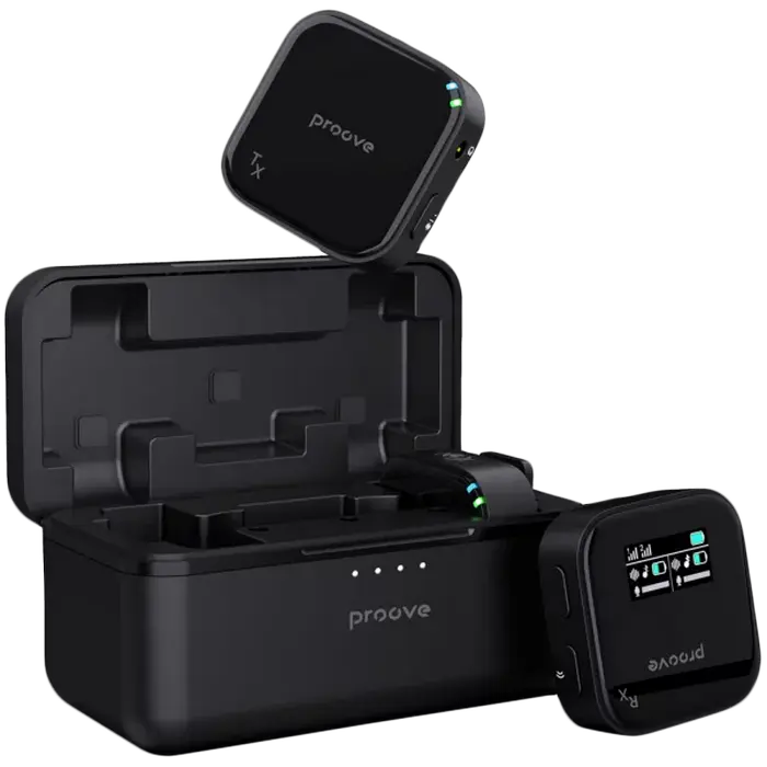 Портативный записывающий микрофон Proove Studio Беспроводной Черный