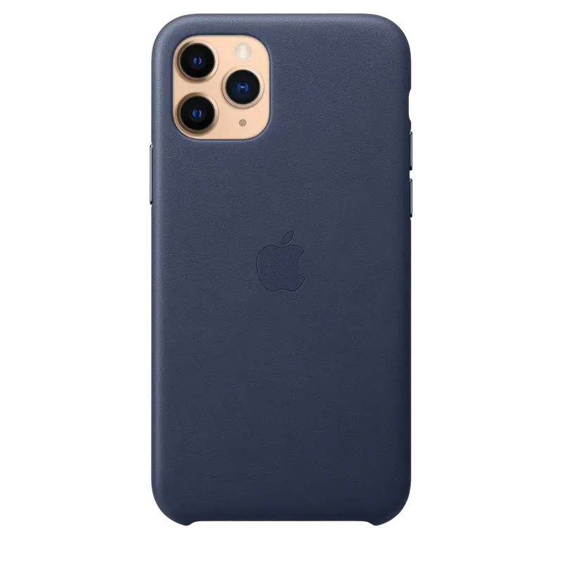 Чехол Apple iPhone 11 Pro Leather Case Кожаный чехол Темно-синий