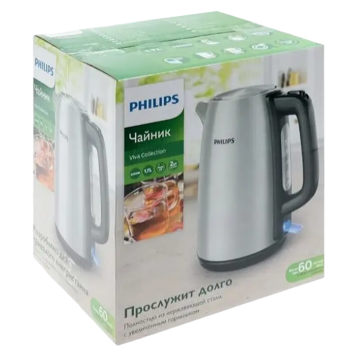Электрочайник Philips Daily Collection Нержавеющая сталь