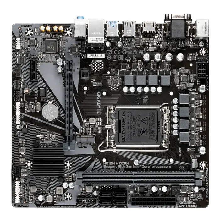 Placă de bază Gigabyte H610M H DDR4 LGA1700 Micro-ATX