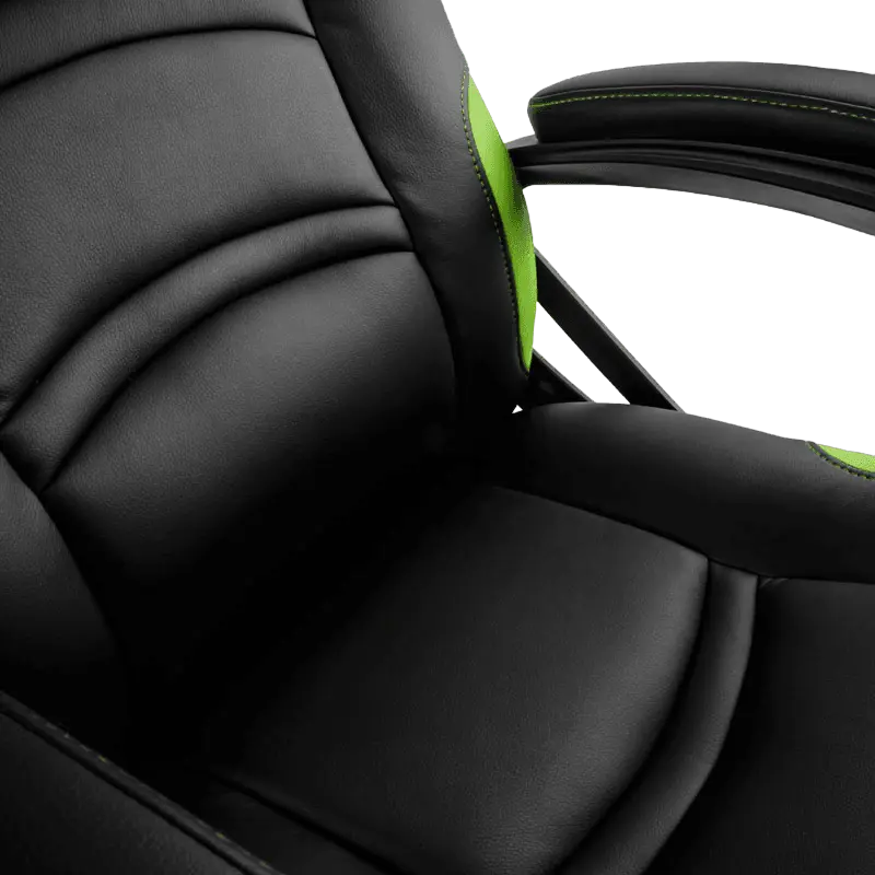 Игровое кресло Gamemax GCR07 Искусственная кожа Черный/Зеленый