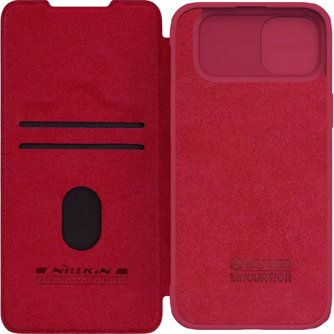 Husă tip carte Nillkin Apple iPhone 15 Plus Qin Pro Qin Pro Roșu