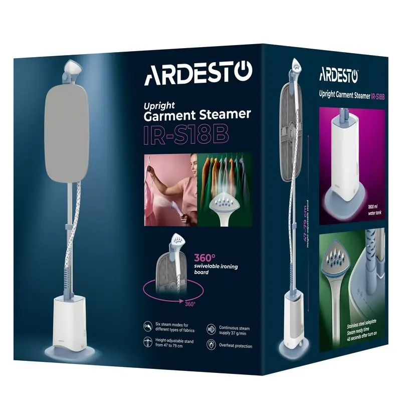 Стационарный отпариватель Ardesto IR-S18B Белый