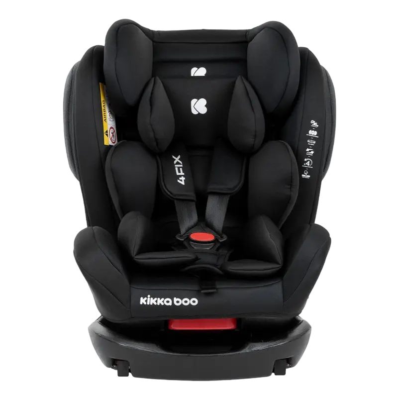 Детское автокресло Kikka Boo 4 Fix DOUBLE ISOFIX Черный