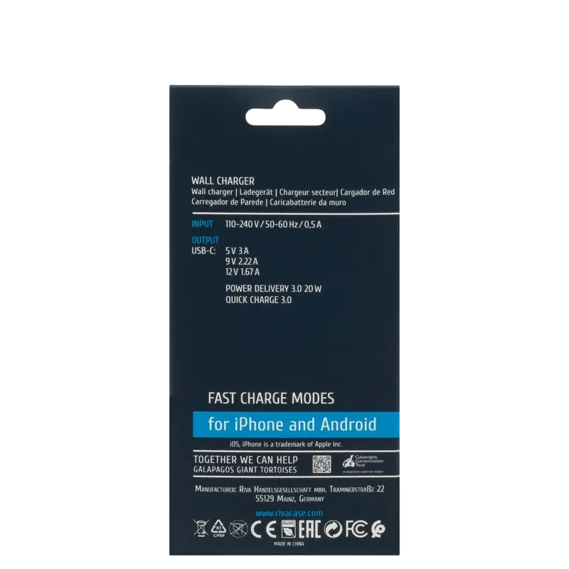 Încărcător Rivacase PS4101 W00 Alb