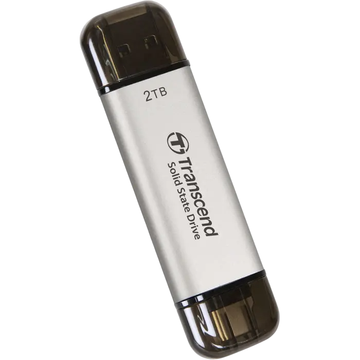 Внешний портативный SSD накопитель Transcend ESD310S 2 ТБ Серебристый