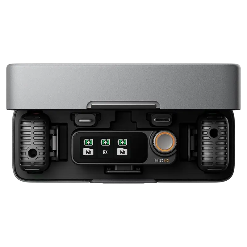 Портативный записывающий микрофон DJI Mic 2 (2 TX + 1 RX + Charging Case) Беспроводной Черный