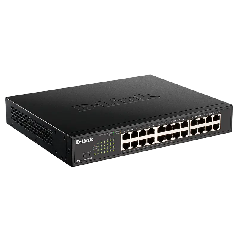 PoE коммутатор D-Link DGS-1100-24PV2/A1A Черный