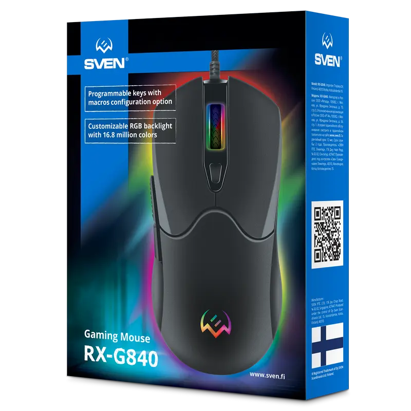 Игровая мышь SVEN RX-G840 Проводное Чёрный
