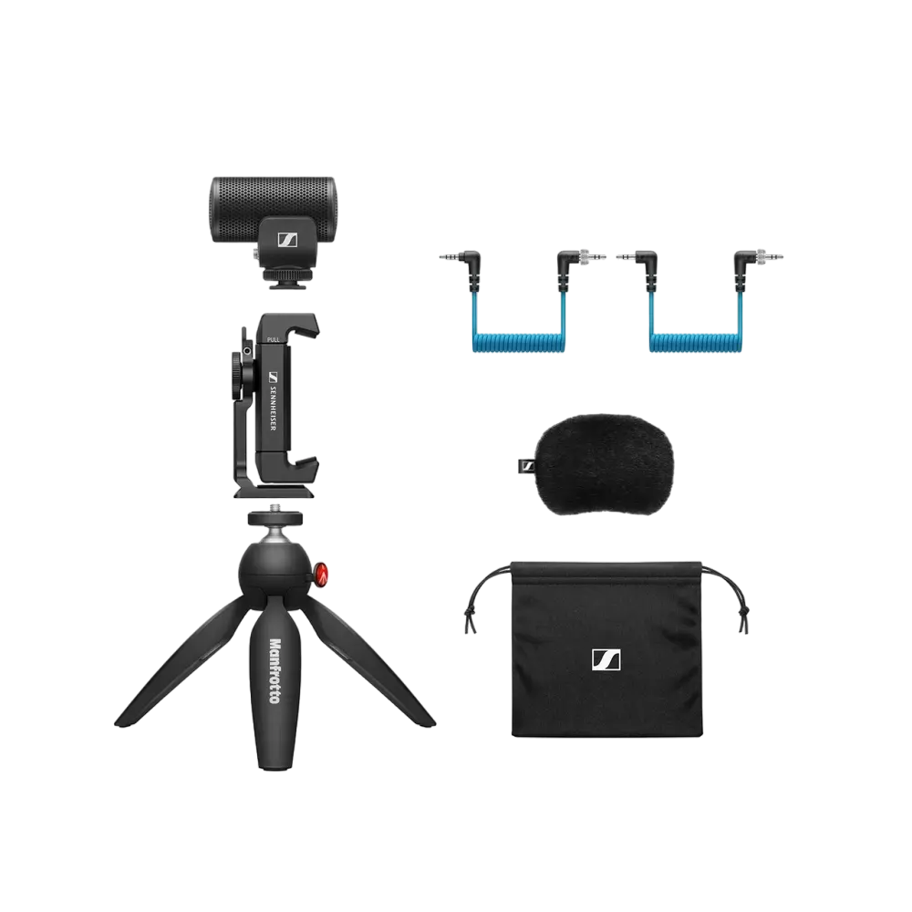 Microfon portabil pentru înregistrare vocală Sennheiser MKE 200 Cu fir Negru