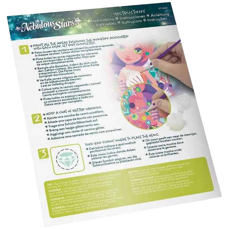 Nebulous Stars Paint-by-Number on Canvas - Coralia