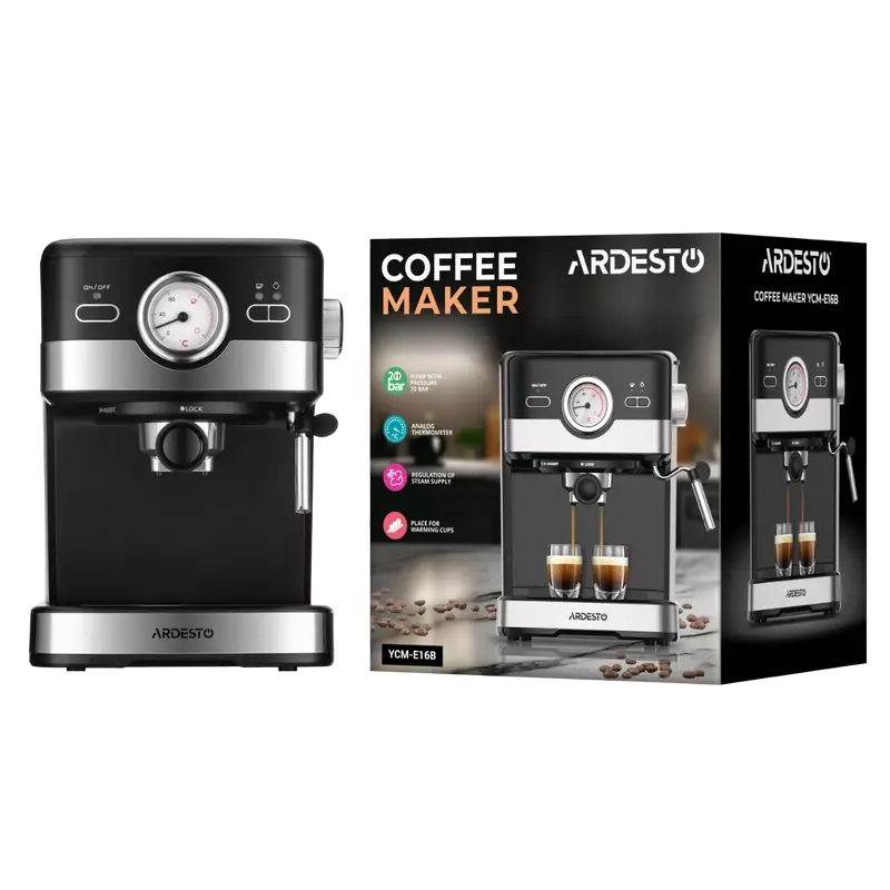 Кофеварка рожковая Ardesto YCM-E16B Черный
