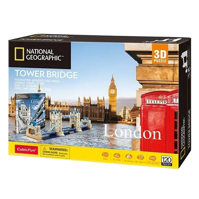 Пазл 3D CubicFun Tower Bridge Бежевый