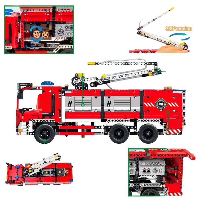 Конструктор iM.Master Fire Truck with Water Spraying Красный