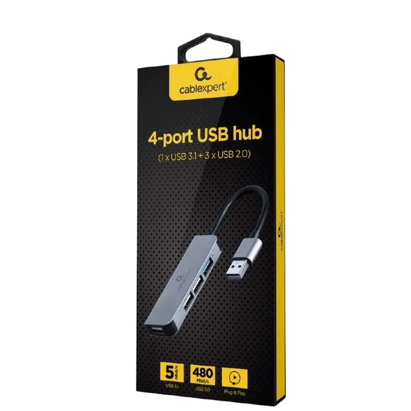USB-концентратор Gembird UHB-U3P1U2P3-01 Серебристый