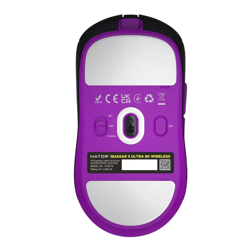 Игровая мышь HATOR Quasar 3 Ultra 8K Проводное,Беспроводное Чёрный