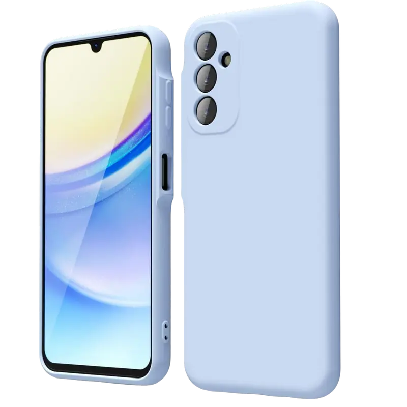 Husă Xcover Samsung Galaxy A15 Soft Touch Microfiber Soft Touch Series Albastru deschis