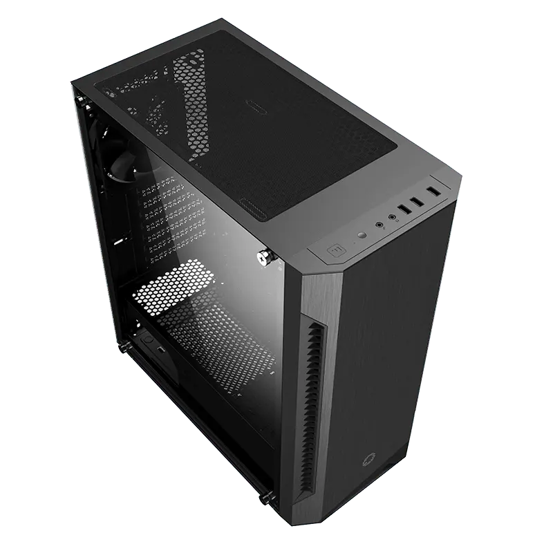 Carcasă PC Gamemax FORTRESS TG Midi-Tower Negru