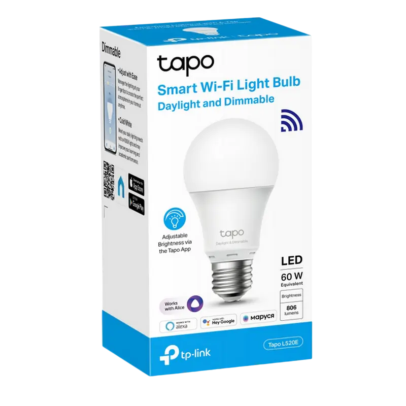 Умная лампочка TP-LINK Tapo L520E Белый