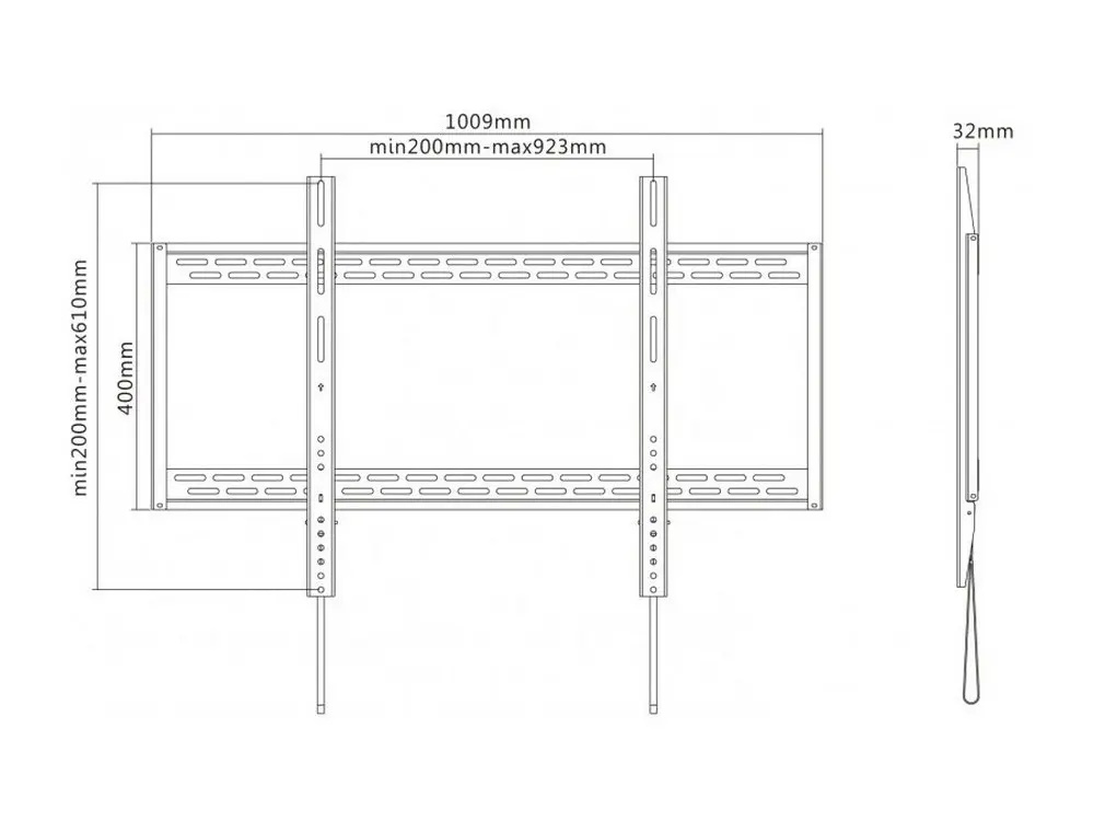 Suport pentru televizor Reflecta Plano Flat 100-9060 Negru