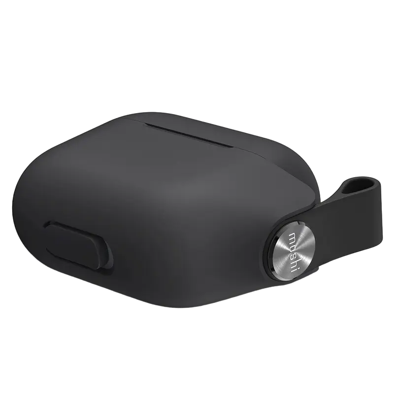 Husă pentru Airpods Moshi Apple Airpods 3 Pebbo Pebbo Negru