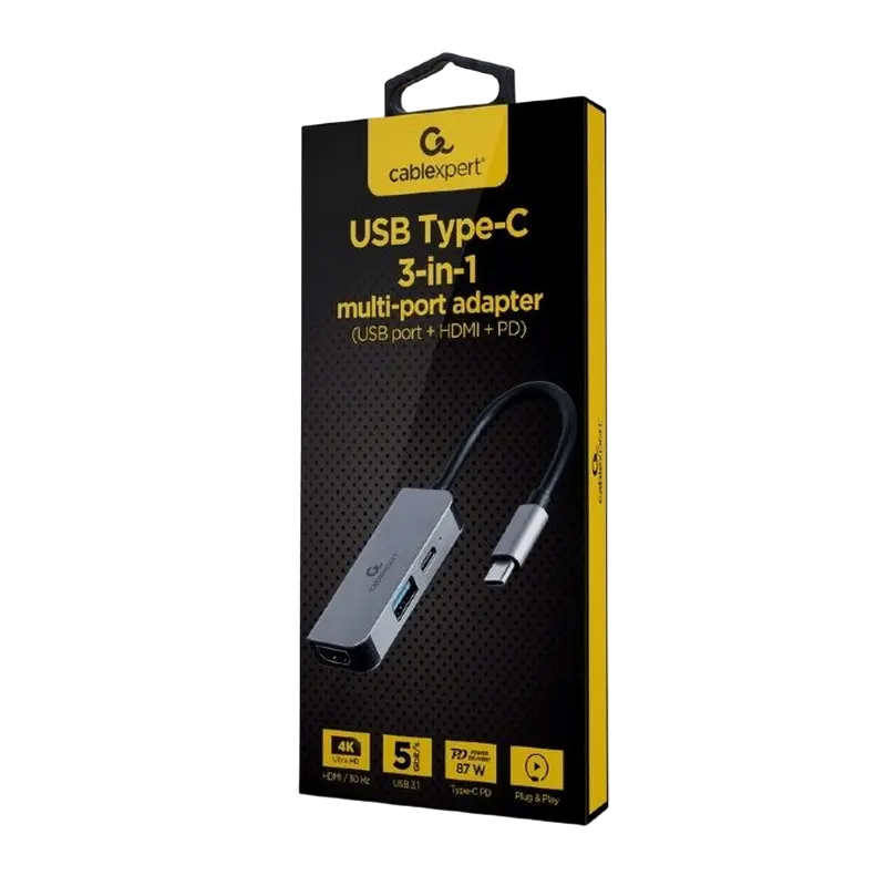 Док-станция Gembird A-CM-COMBO3-02 Серый