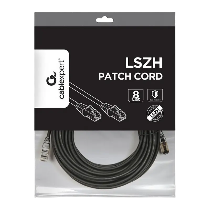 Патч-корд Cablexpert PP8-LSZHCU-BK-15M Черный