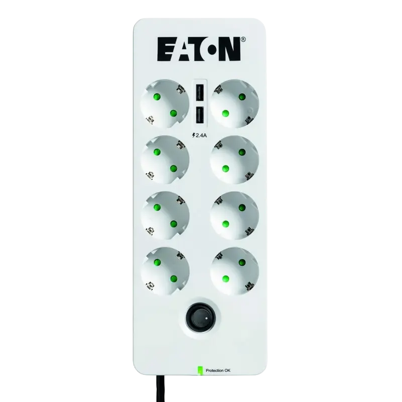 Сетевой фильтр Eaton PB8TUD Черный/Белый