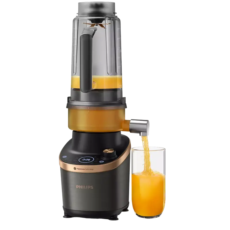 Blender staționar Philips Flip&Juice HR3770/10 Negru | Cupru