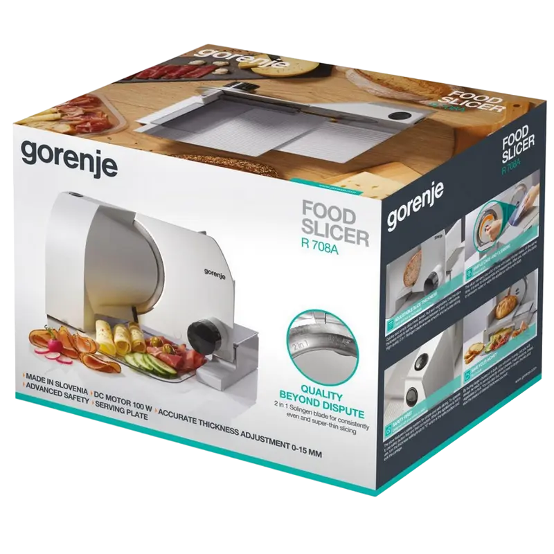 Ломтерезка Gorenje R708A Нержавеющая сталь
