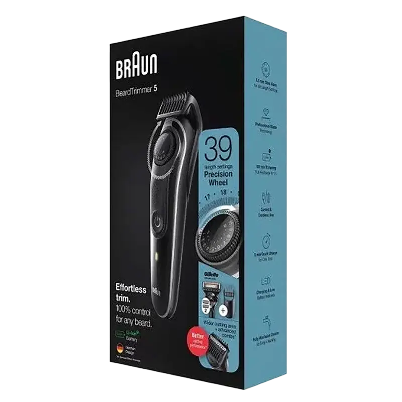 Мужской Триммер Braun BT5342 Чёрный | Серый