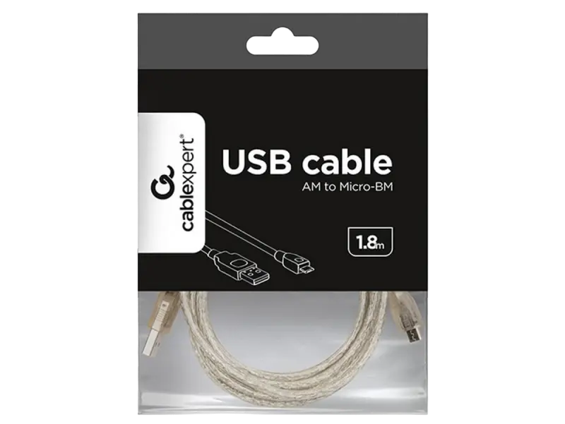 Cablu încărcare și sincronizare Cablexpert CCP-mUSB2-AMBM-6-TR Transparent