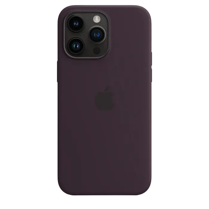 Чехол Apple iPhone 14 Pro Max Silicone Case MagSafe A2913 Чёрно-фиолетовый