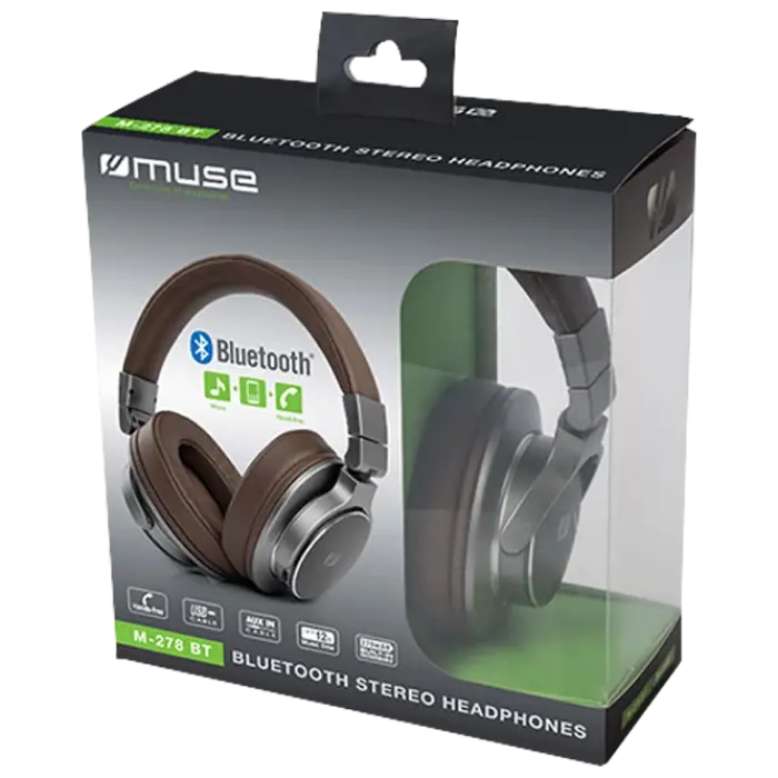 Căști MUSE M-278 BT Cafeniu
