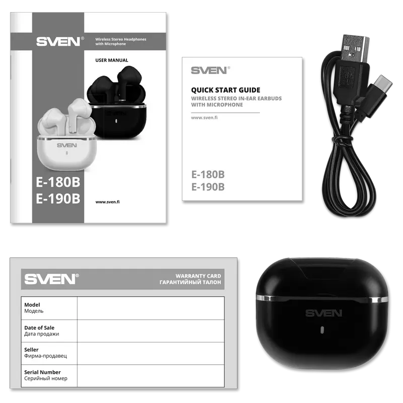 Наушники SVEN E-180B Чёрный