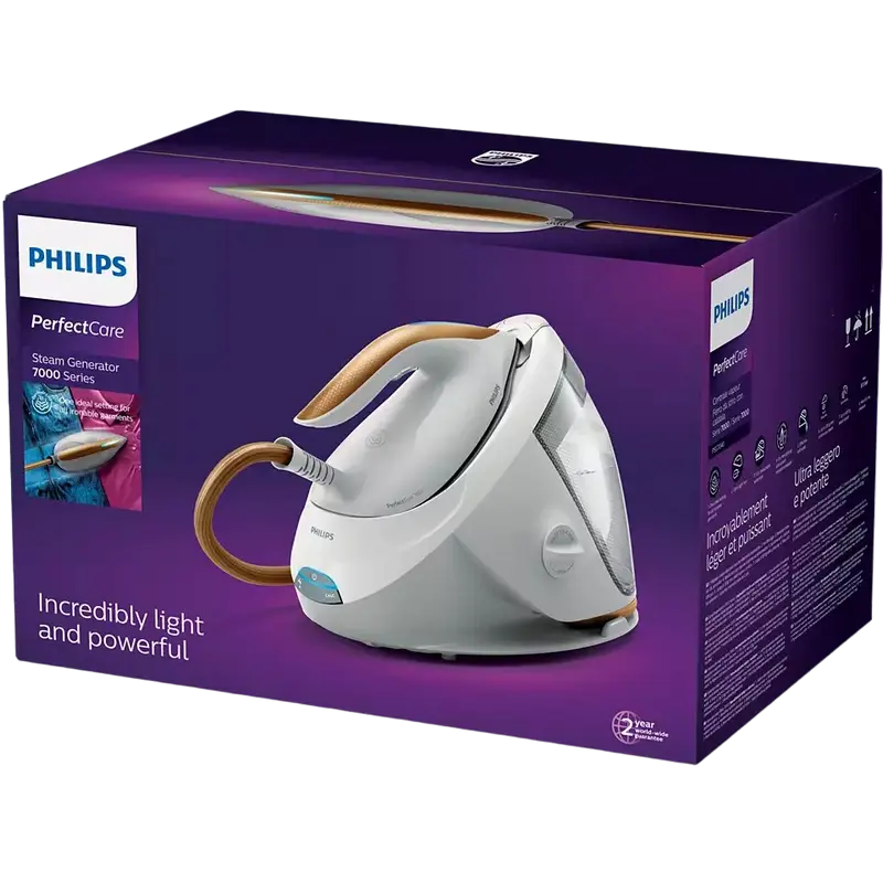 Утюг с парогенератором Philips PSG7040/10 Белый | Золотистый
