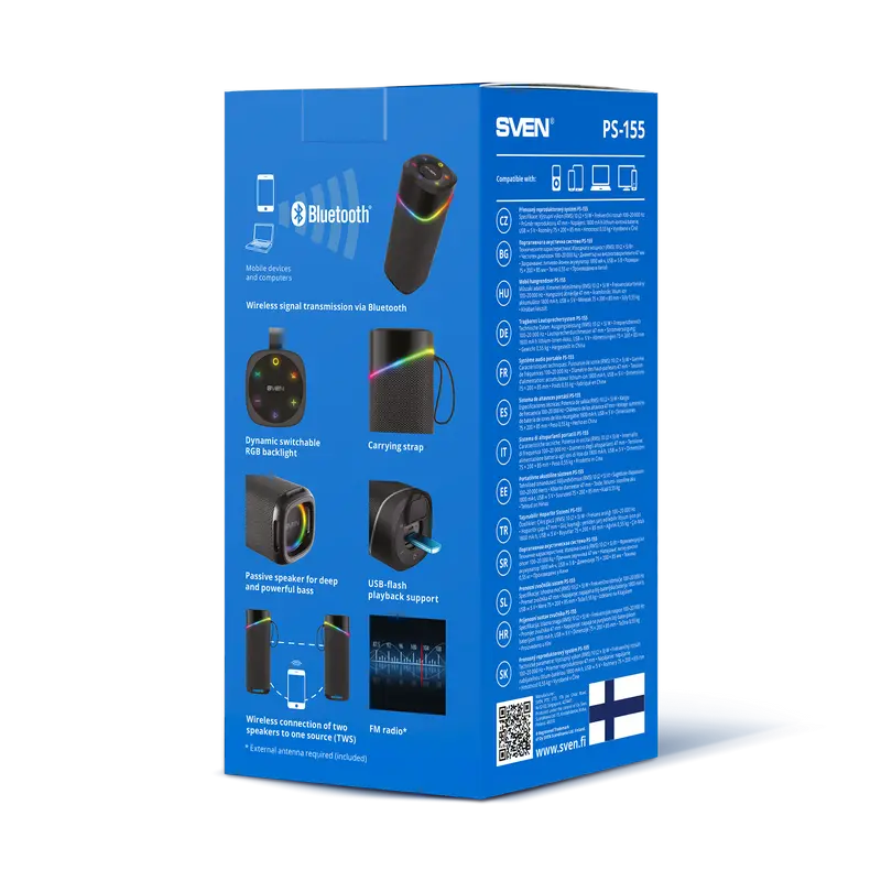 Портативная колонка SVEN PS-155 Чёрный