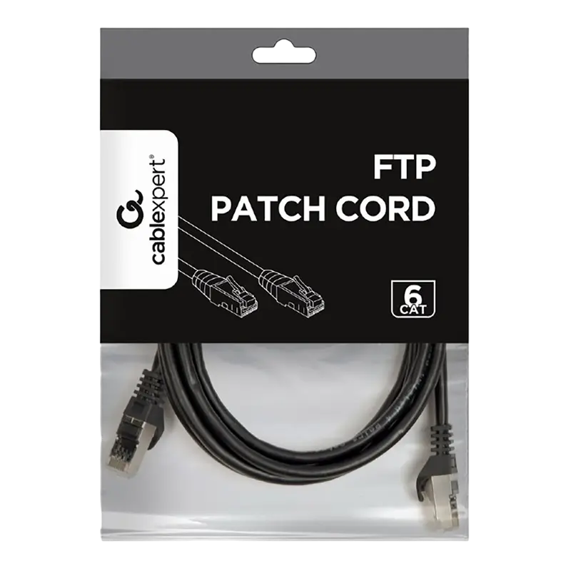Патч-корд Cablexpert PP6-2M/BK Черный