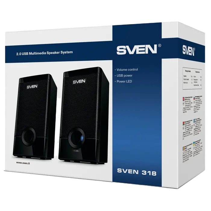 Компьютерные колонки SVEN 318 Черный
