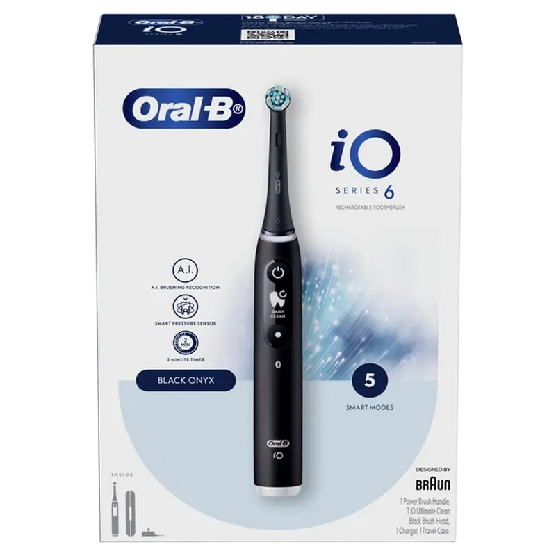 Periuță de dinți electrică Pentru adulți Braun Oral-B iO 6 Black Onyx