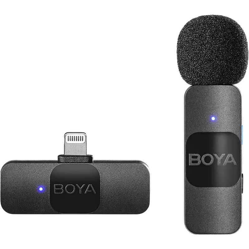 Портативный записывающий микрофон Boya BY-V1 Беспроводной Черный