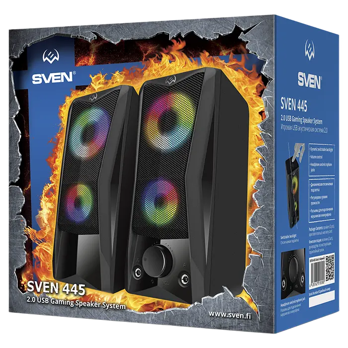 Компьютерные колонки SVEN 445 Черный