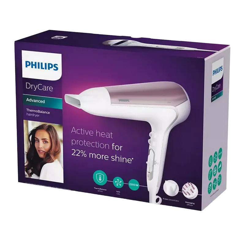 Фен Philips DryCare Белый | Розовый