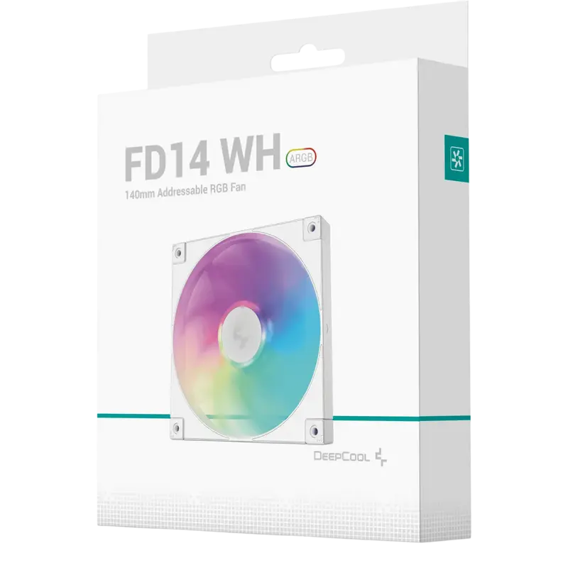 Вентилятор для ПК Deepcool FD14 ARGB 140 мм Белый