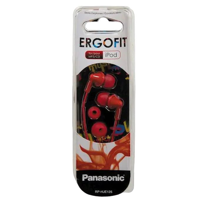 Наушники Panasonic RP-HJE125E Красный