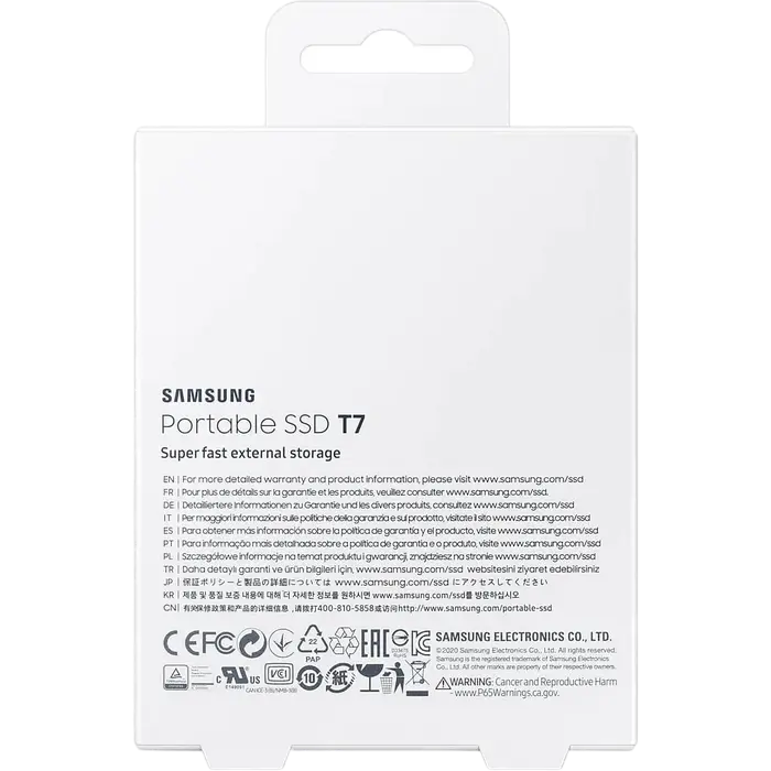 SSD portabil extern Samsung T7 2 TB Grey