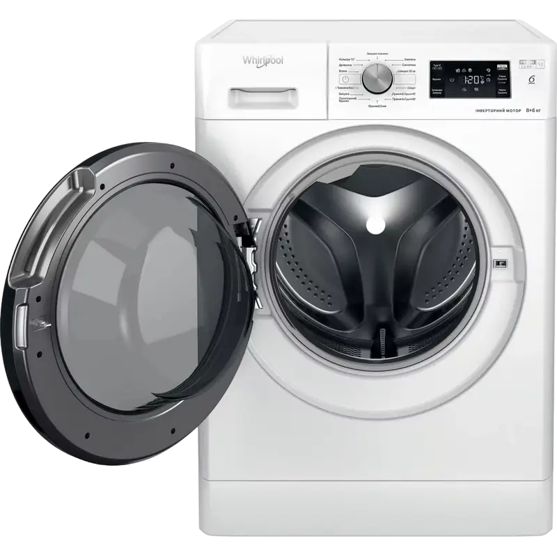 Стирально-сушильная машина Whirlpool FFWDB 864349 BV EE Белый